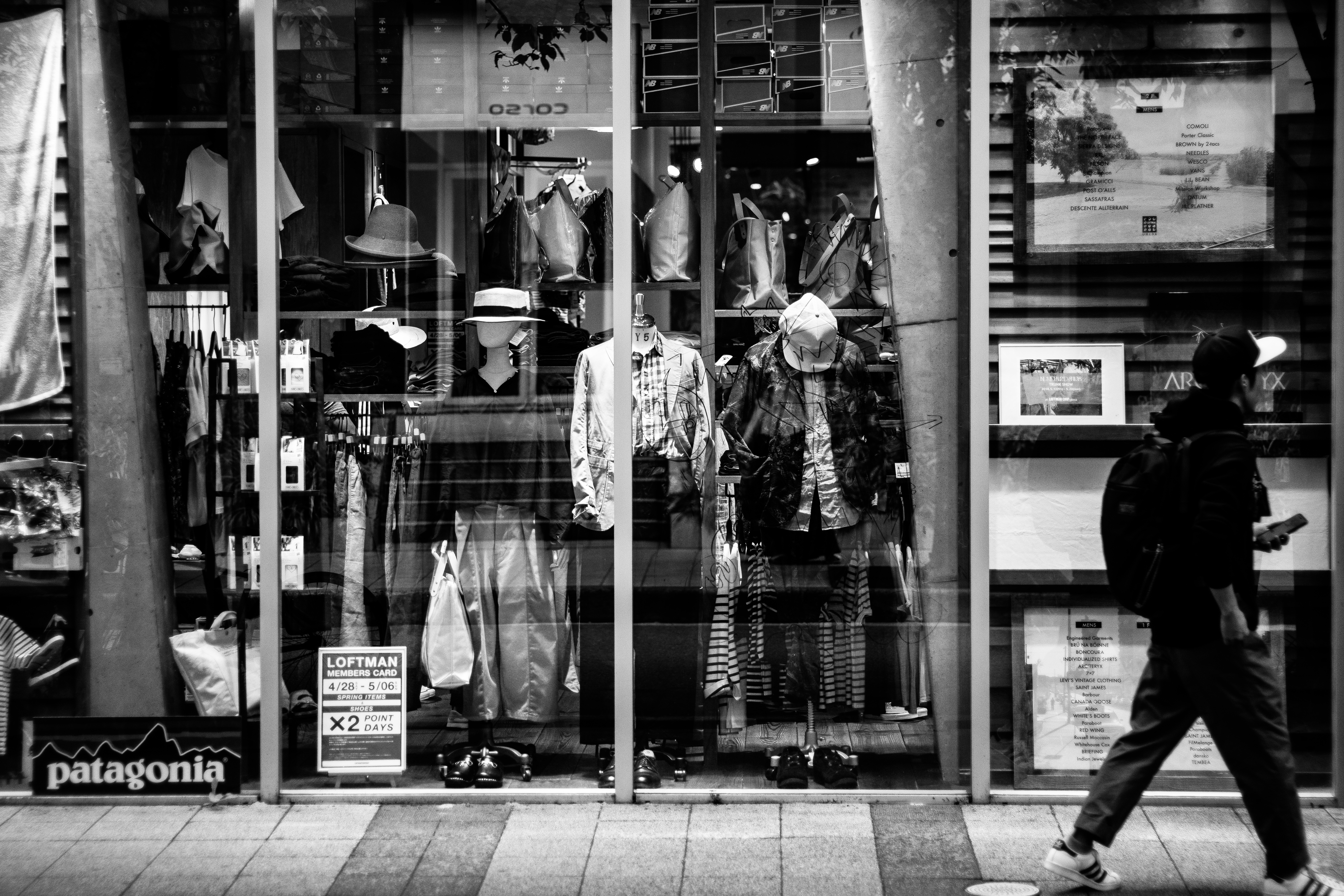 monochrome snap - 茶屋町スナップをモノクロームで