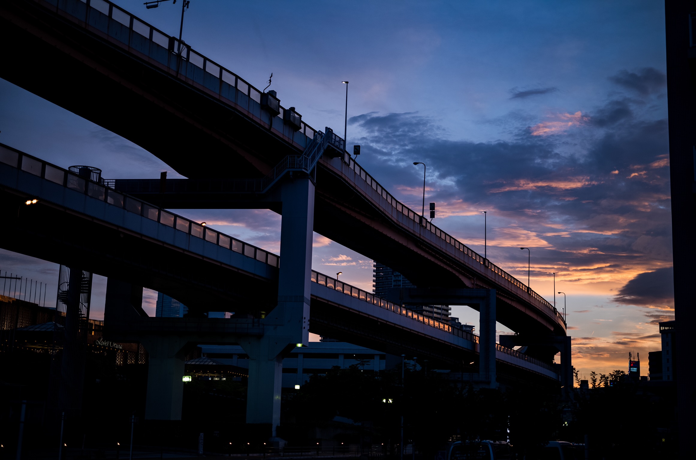 神戸線の夕焼け