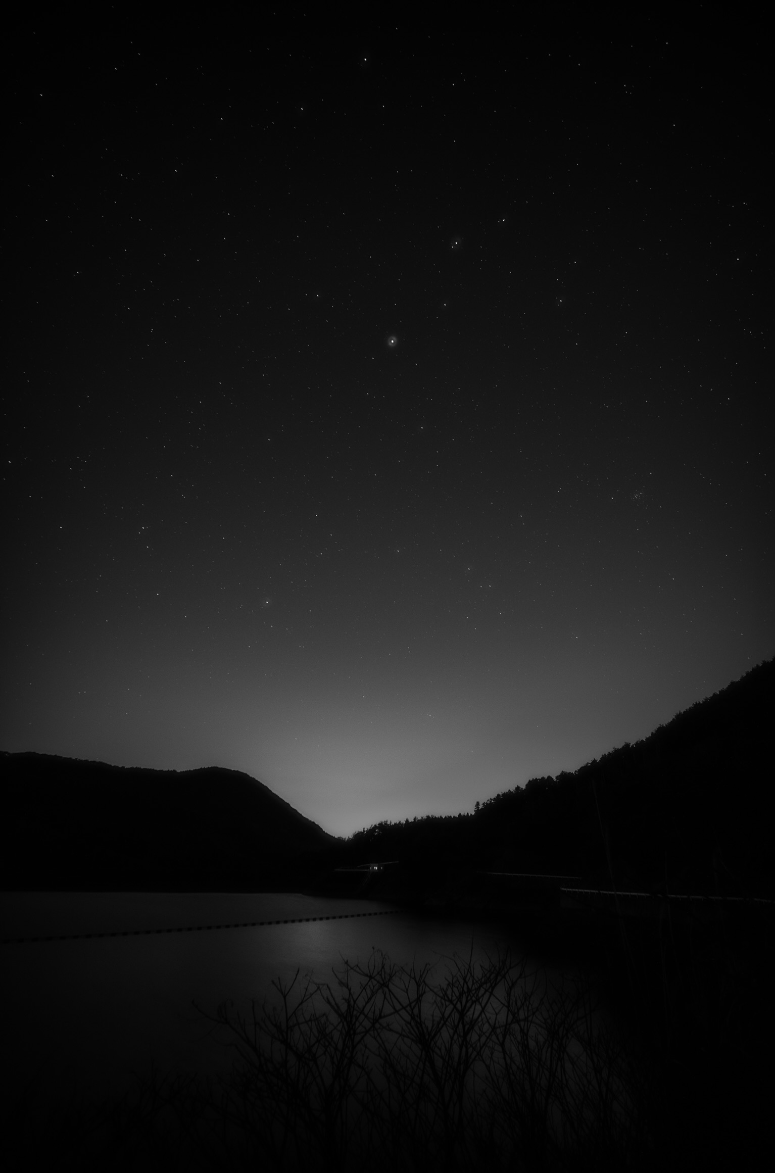 starry night - 夜の蔵王ダムをM10Mで