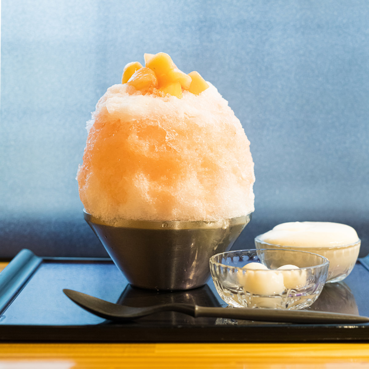 白桃エスプーマのかき氷